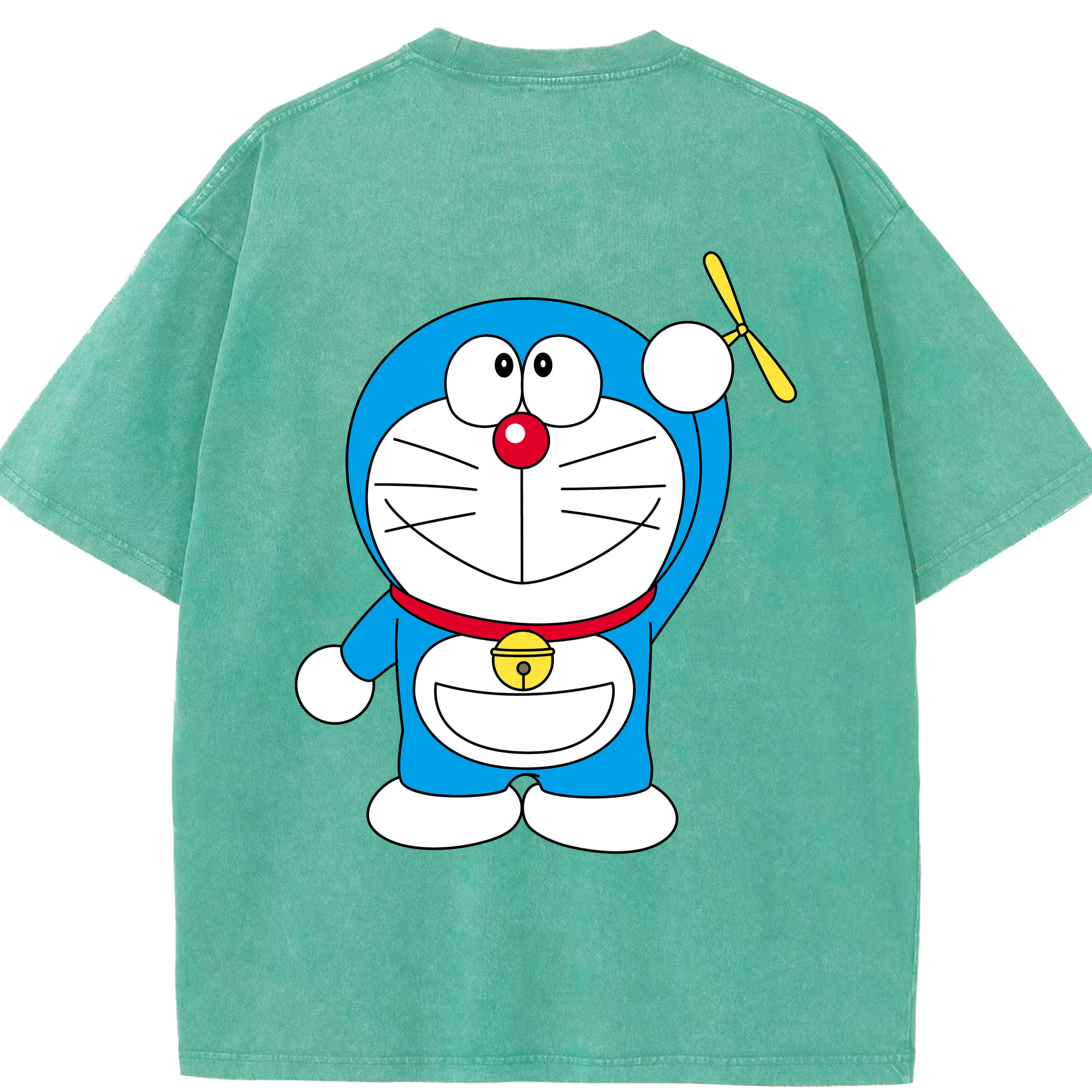 （画像用） ドラえもん Doraemon 綿100% ヴィンテージ風 半袖Tシャツ（背面プリント）